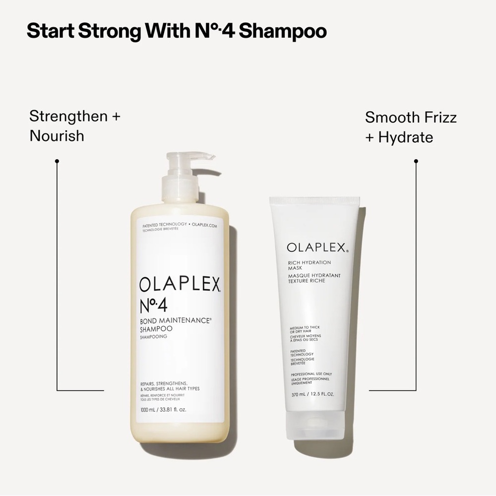 Olaplex No. 4 Bond Maintenance Shampoo + Rich Hydration Mask Bundle